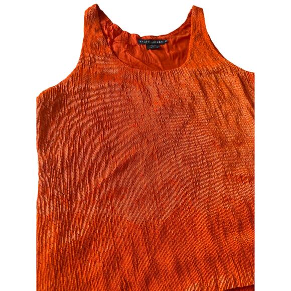 Ralph Lauren Bright Orange Beaded Tank Top - Picture 9 of 16
